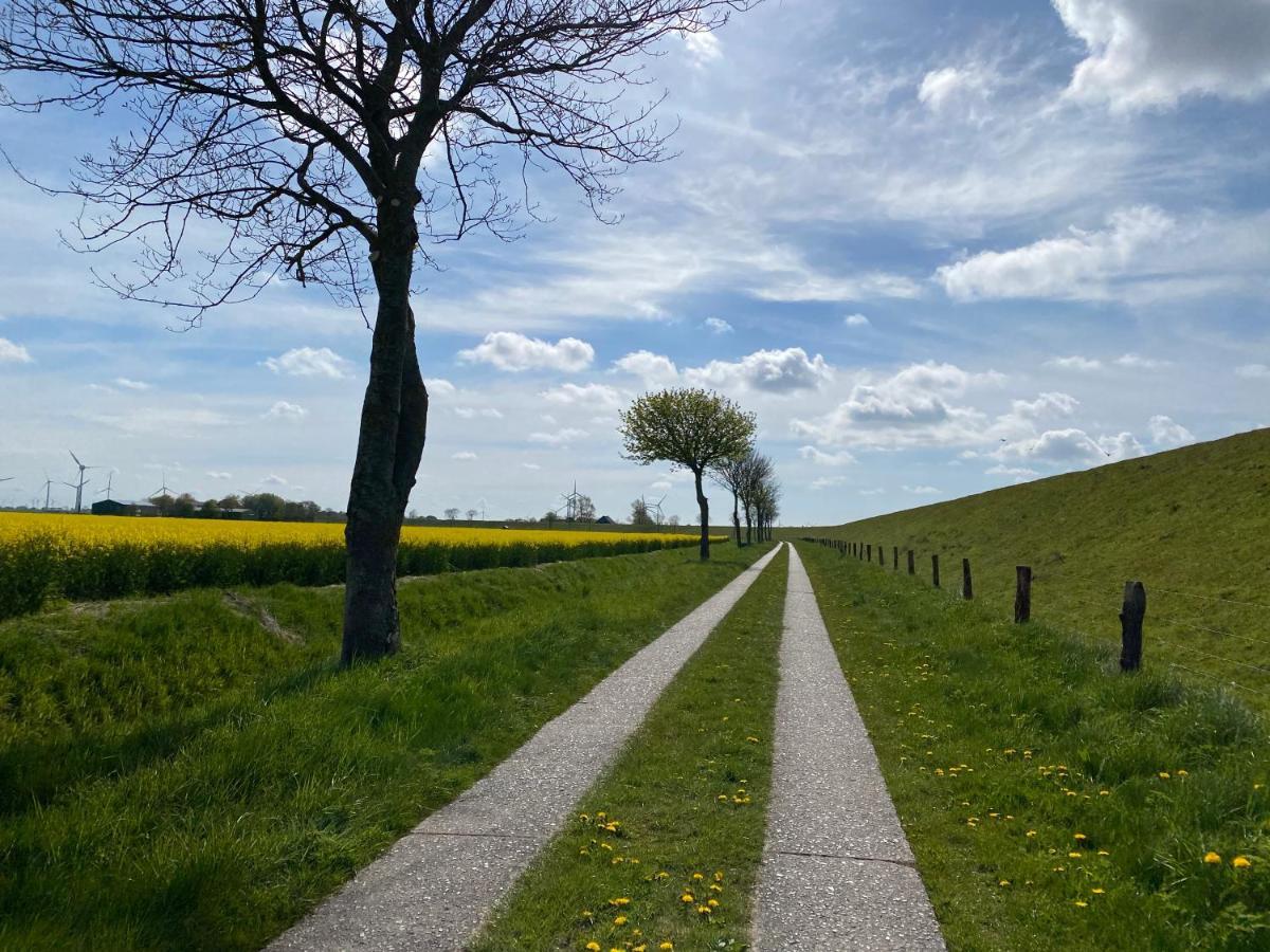 Kleines Doppelzimmer mit eigenem Bad und Kühlschrank, frisch saniert Friedrichskoog Exterior foto